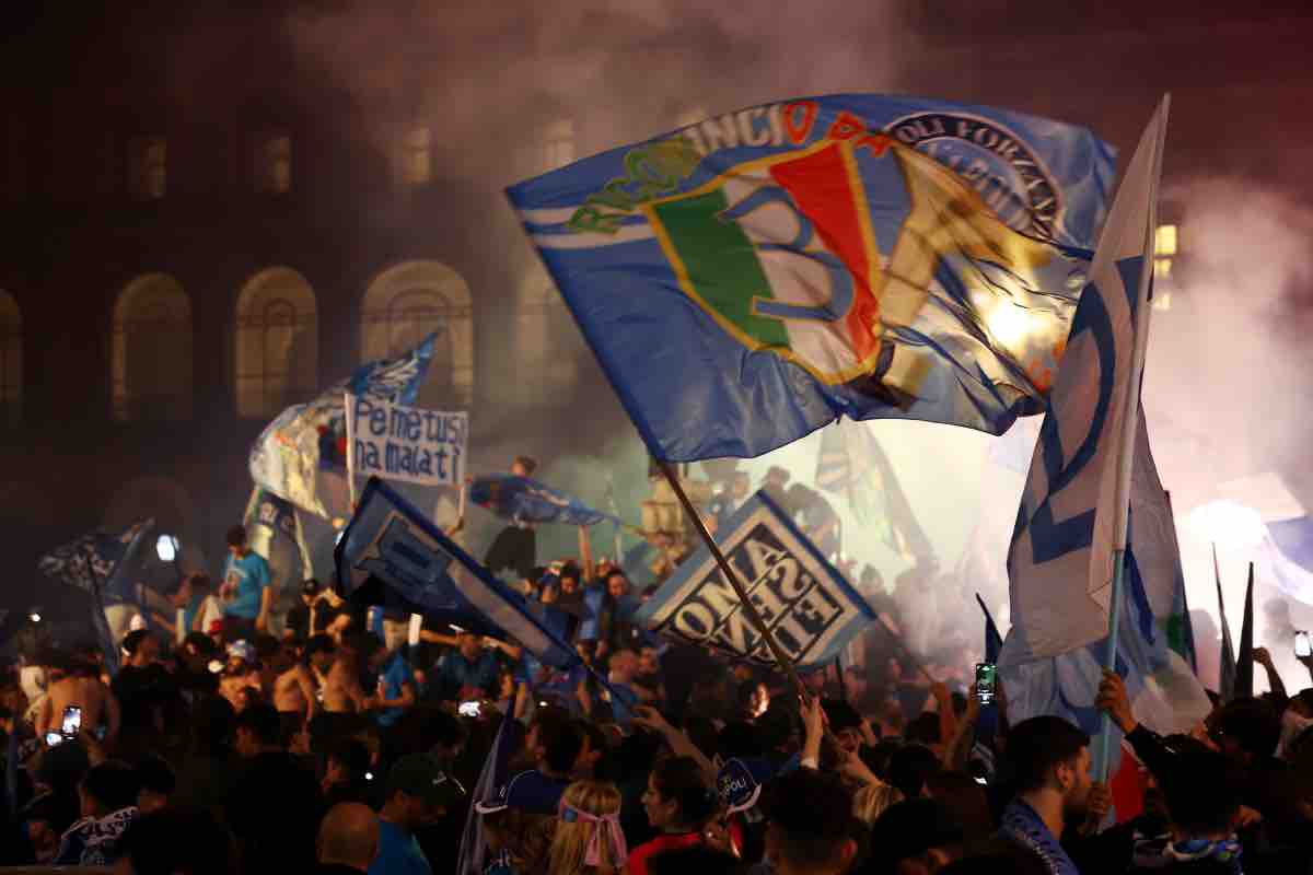 Tifosi del Napoli in festa per lo Scudetto