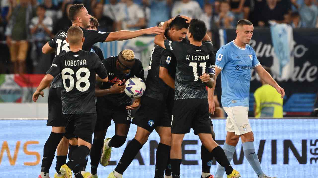 Lazio-Napoli in campo