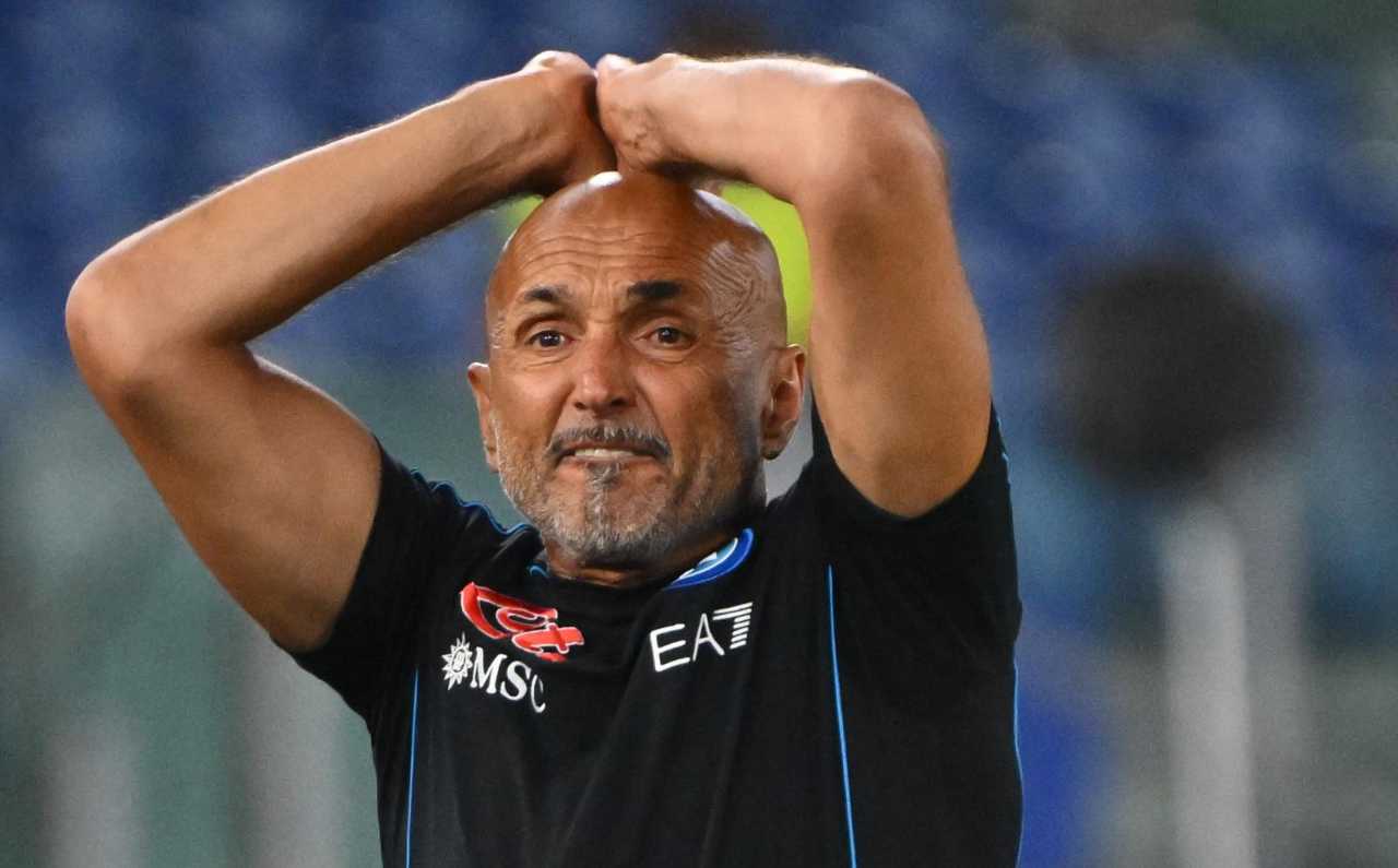 Napoli, Luciano Spalletti con le mani in testa