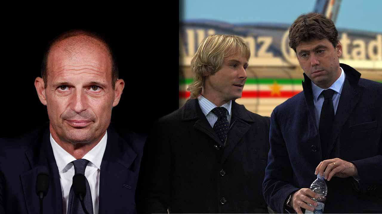 Allegri con Agnelli e Nedved