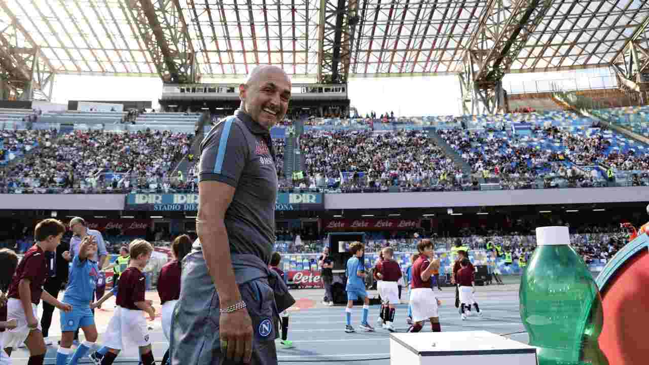 Spalletti sorridente per il suo Napoli