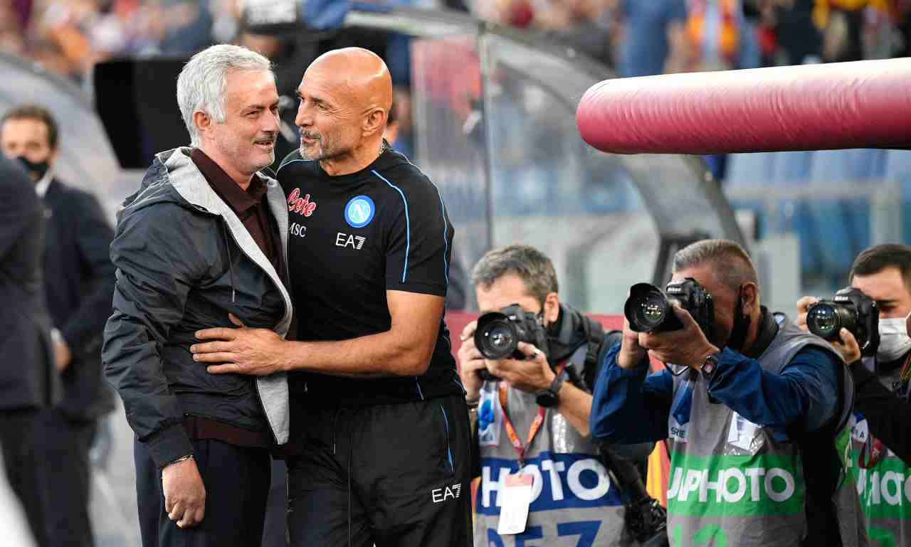 Roma-Napoli, Mourinho e Spalletti si salutano
