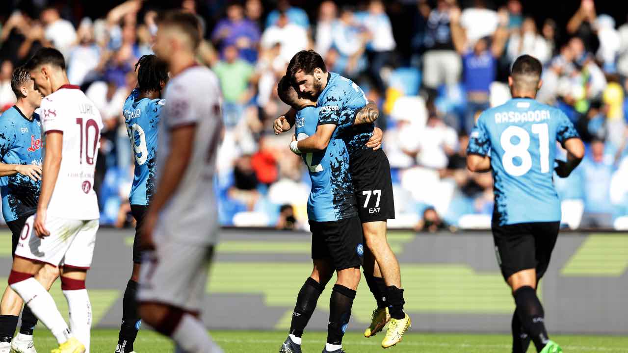 Napoli-Torino in campo