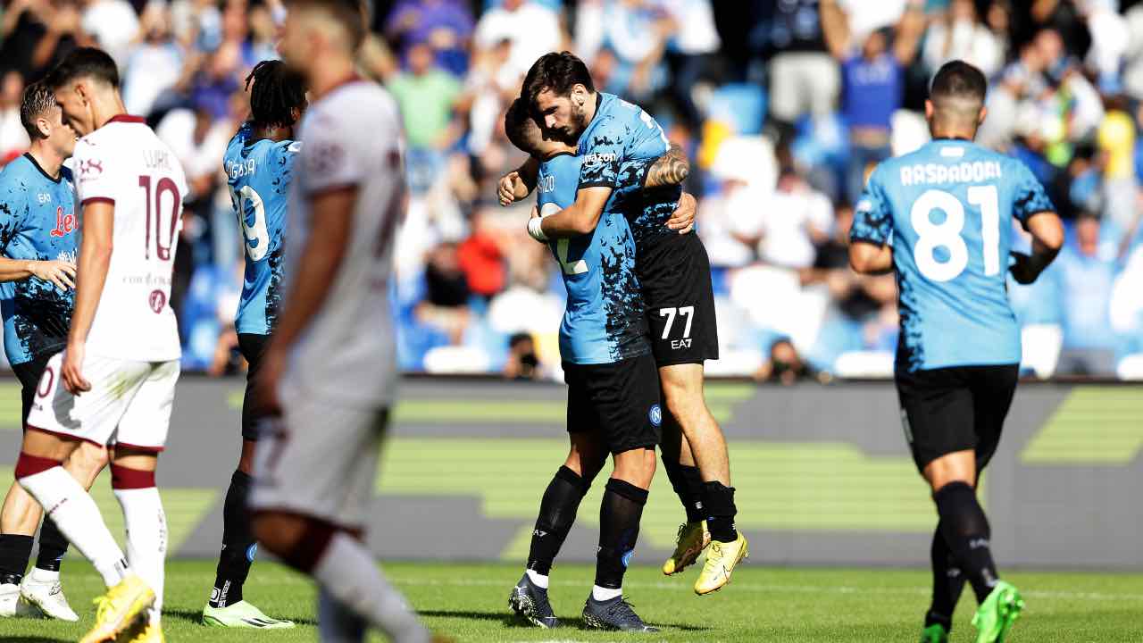 Napoli-Torino in campo