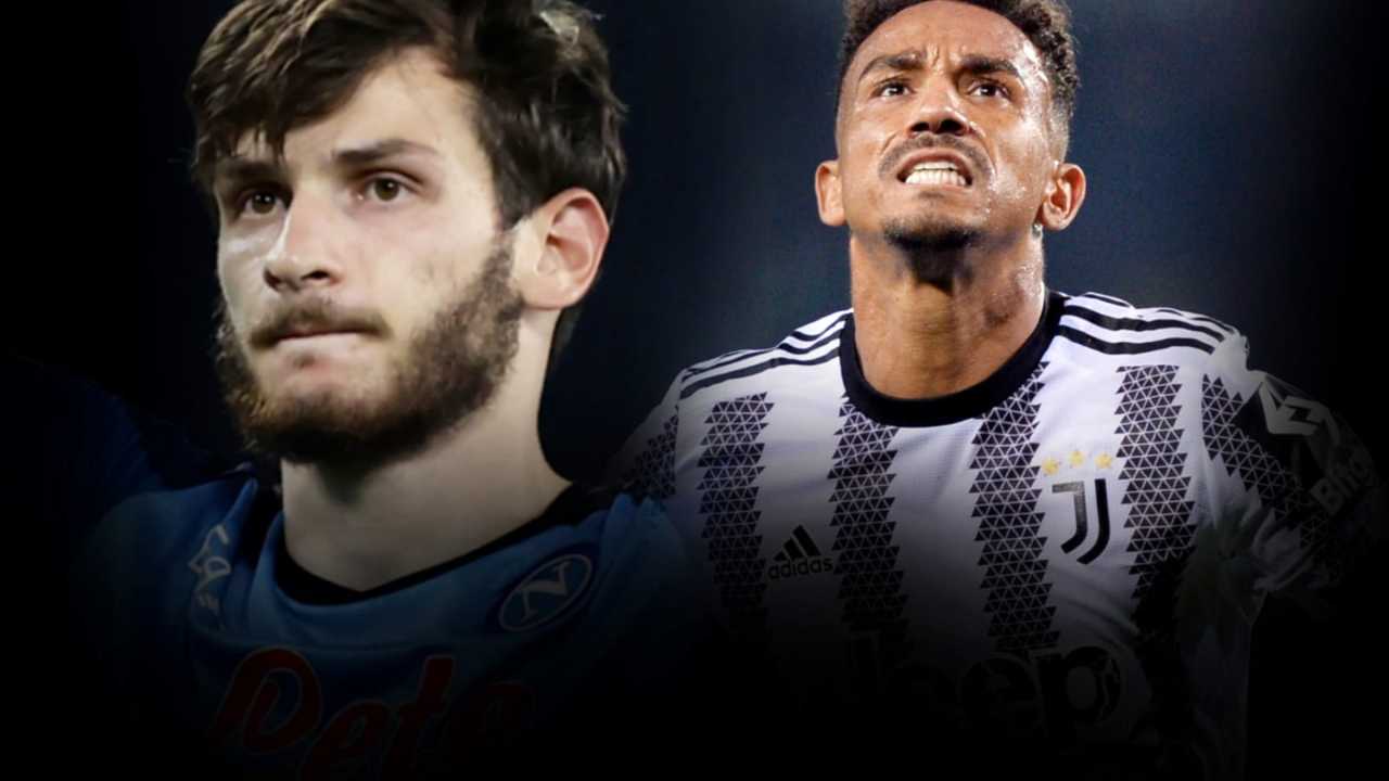Kvaratskhelia per il Napoli, Danilo per la Juventus