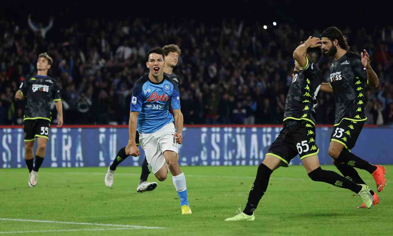 Napoli, Lozano esulta