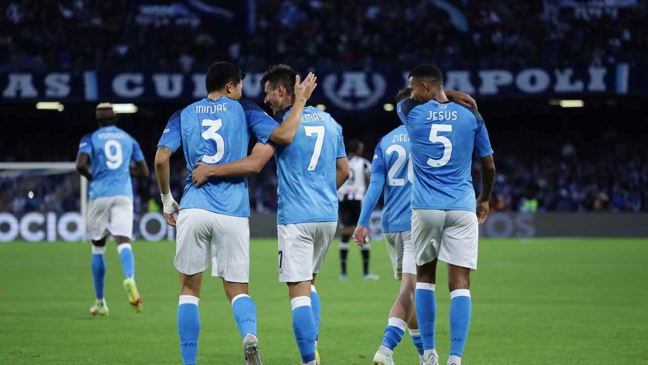 Il Napoli esulta