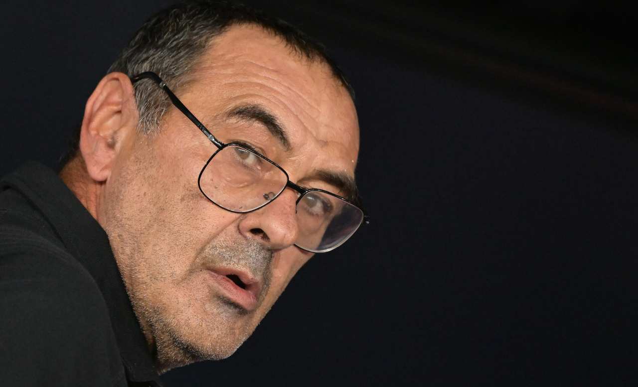 Feyenoord-Lazio, primo piano di Sarri