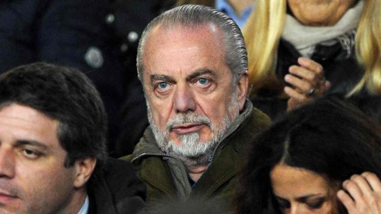 De Laurentiis in tribuna