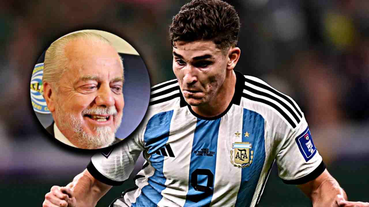 De Laurentiis con Julian Alvarez