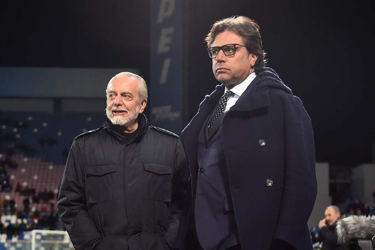 Aurelio De Laurentiis e Cristiano Giuntoli insieme Napoli