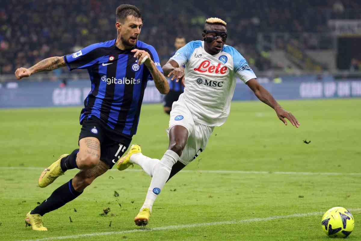 Acerbi con Osimhen