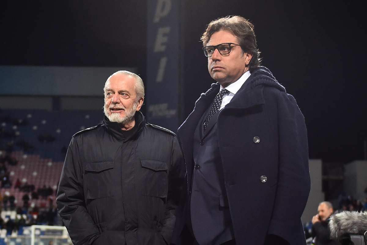 Giuntoli e De Laurentiis insieme in campo