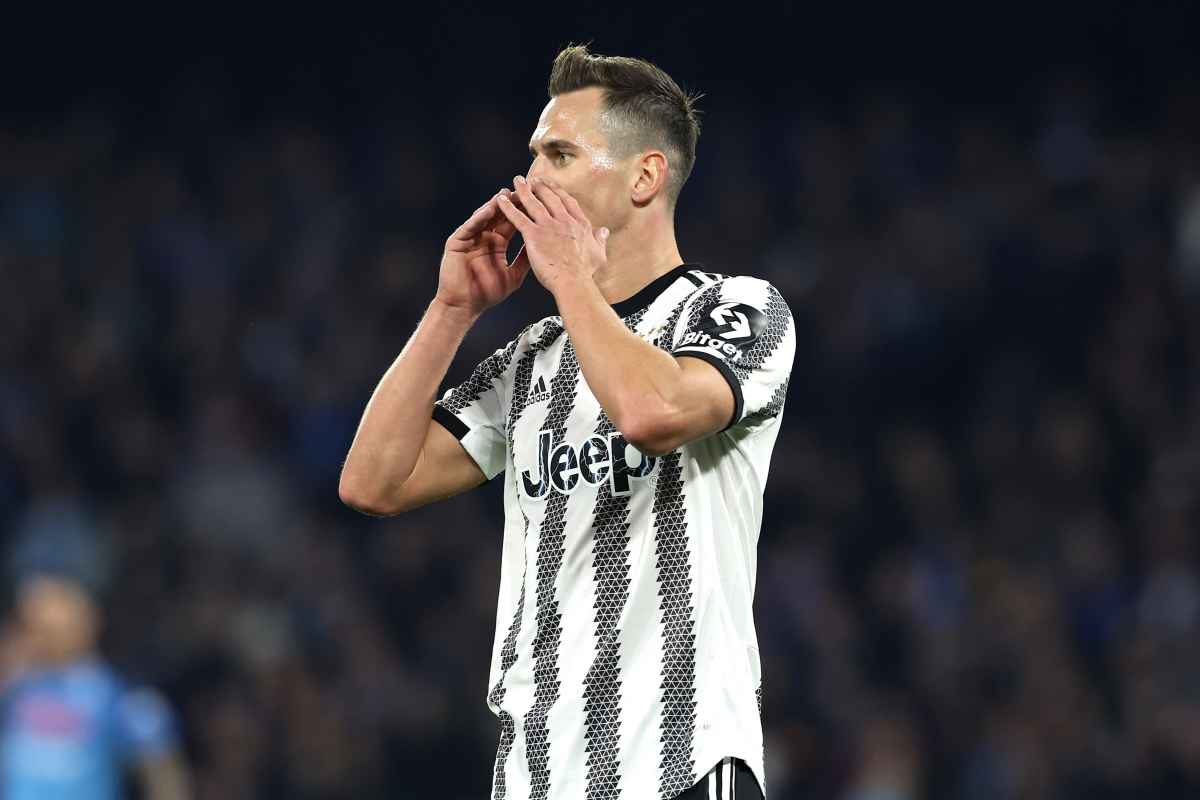 Milik con le mani sul volto Juve