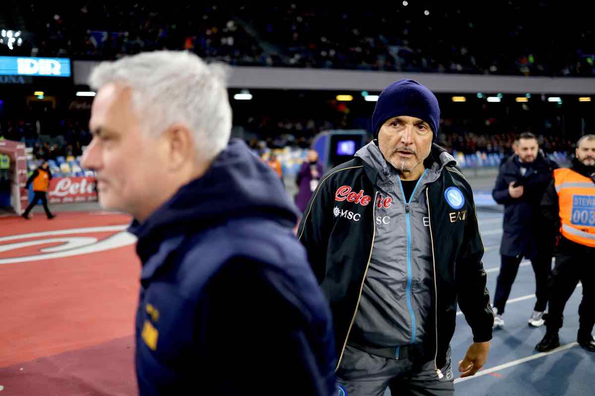 Spalletti e Mourinho in Napoli-Roma