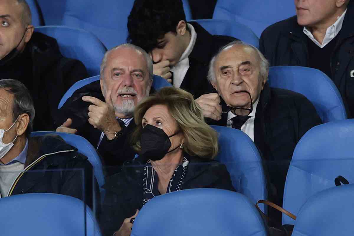 De Laurentiis e Ferlaino in tribuna