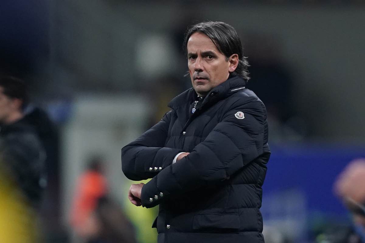 Inzaghi serio a bordo campo