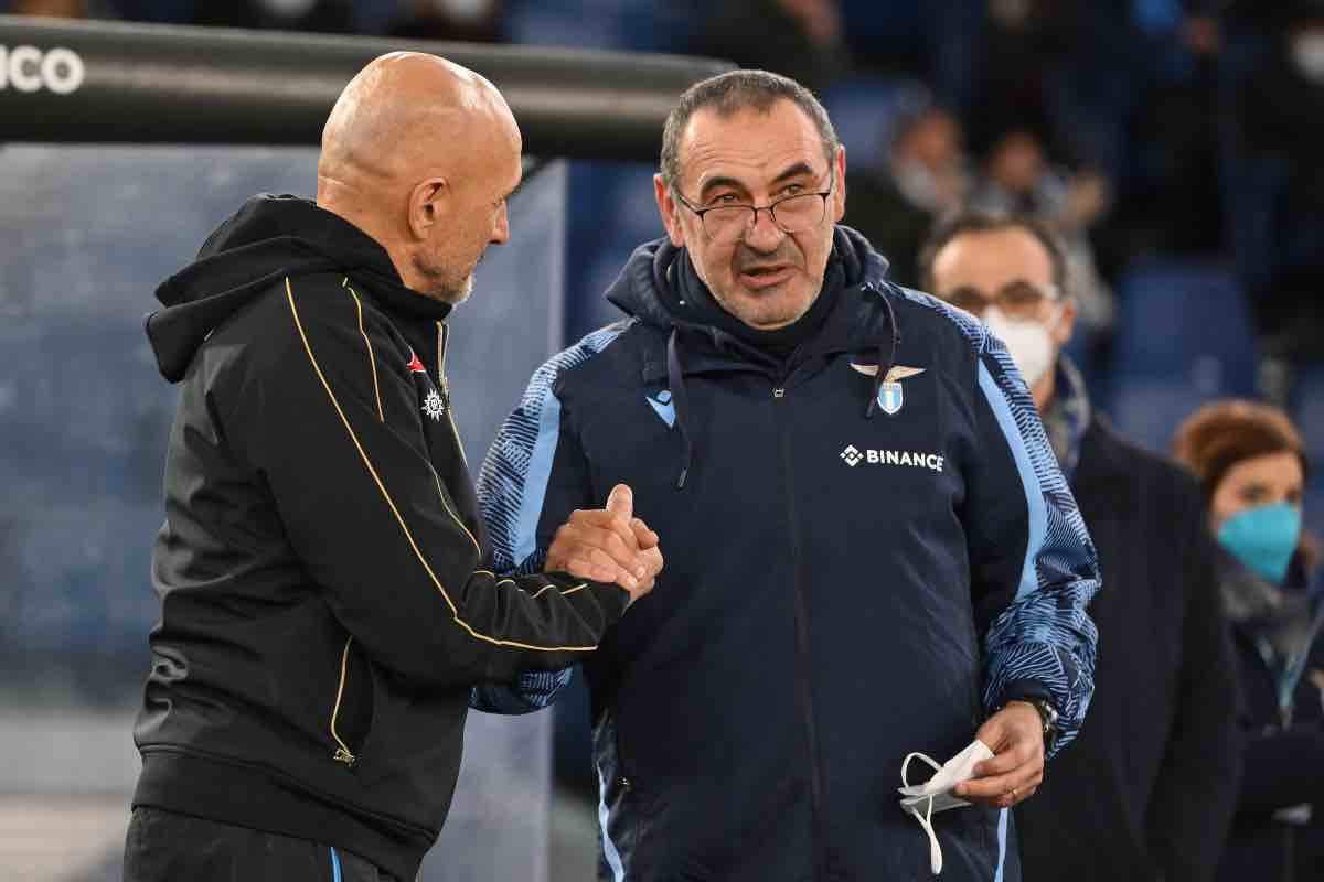 Spalletti e Sarri si salutano in campo