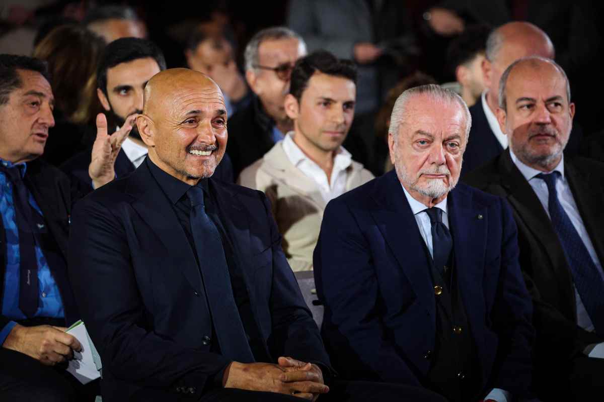 Spalletti sorride con De Laurentiis Napoli