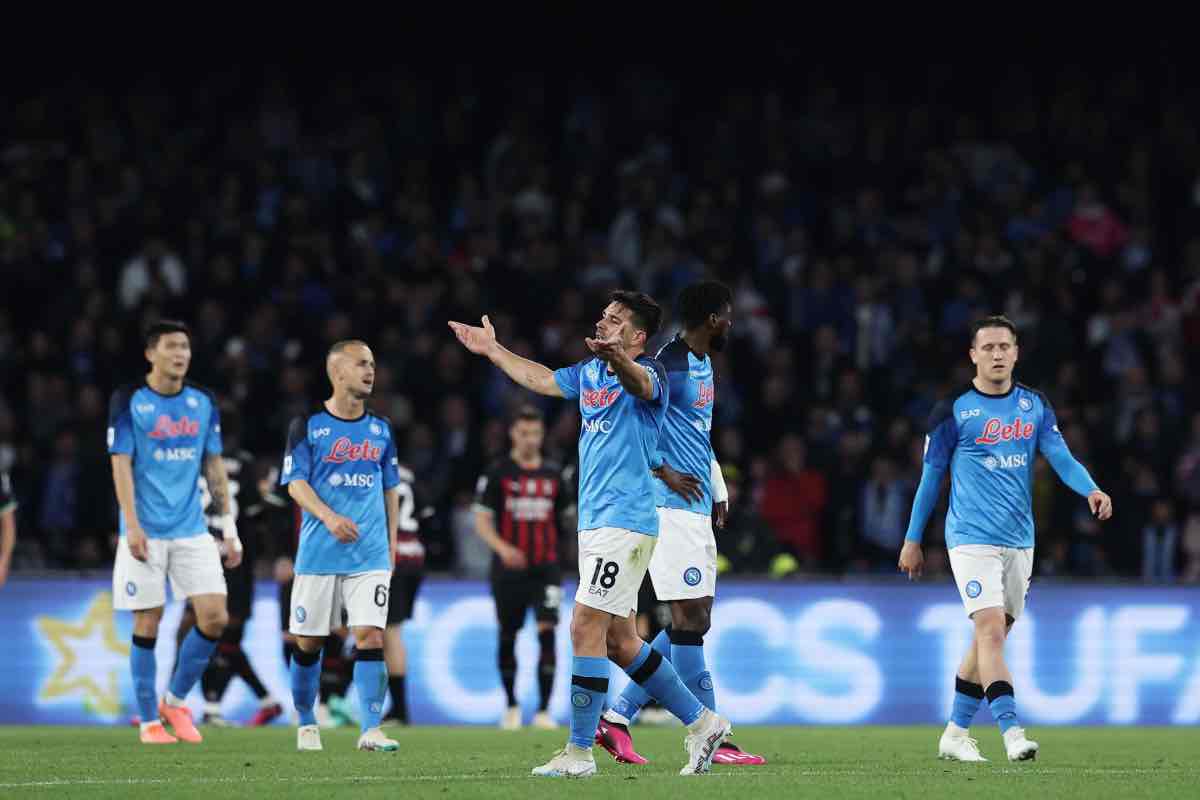 Reazione Napoli Milan spogliatoio