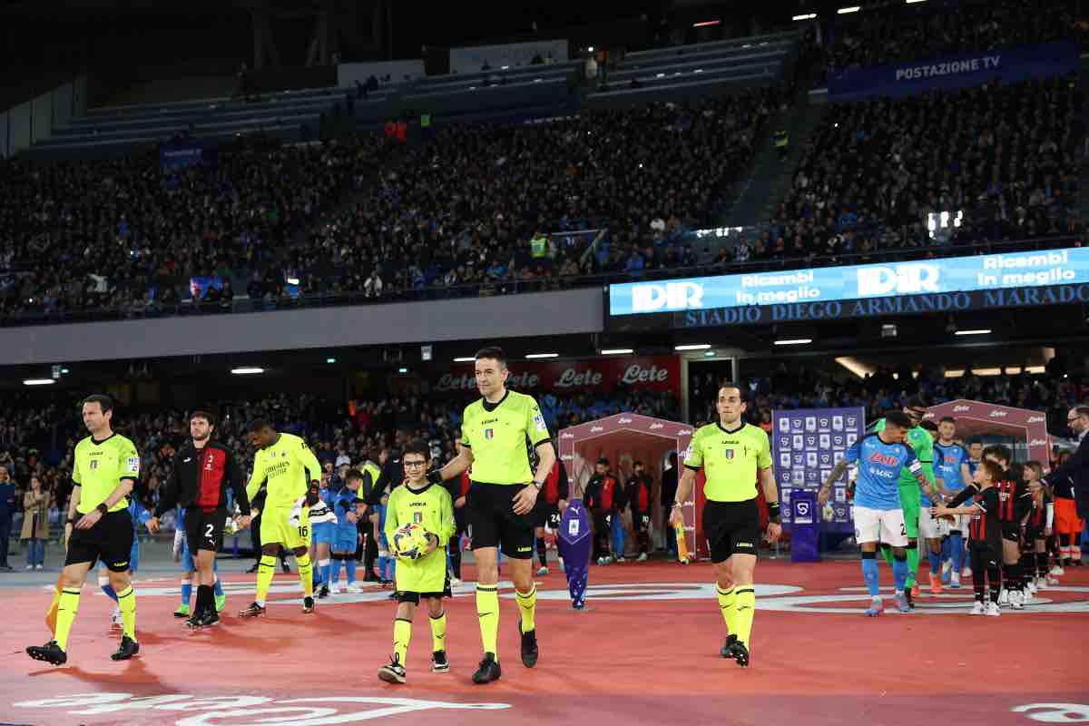 Napoli-Milan in campo