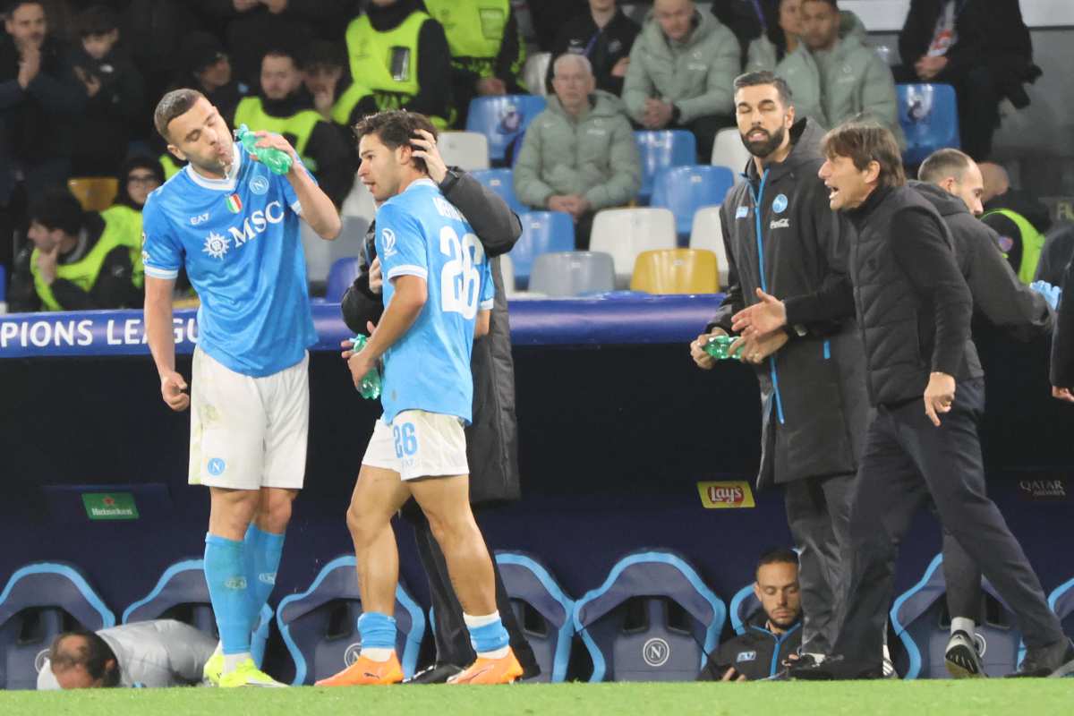 Giocatori del Napoli in campo